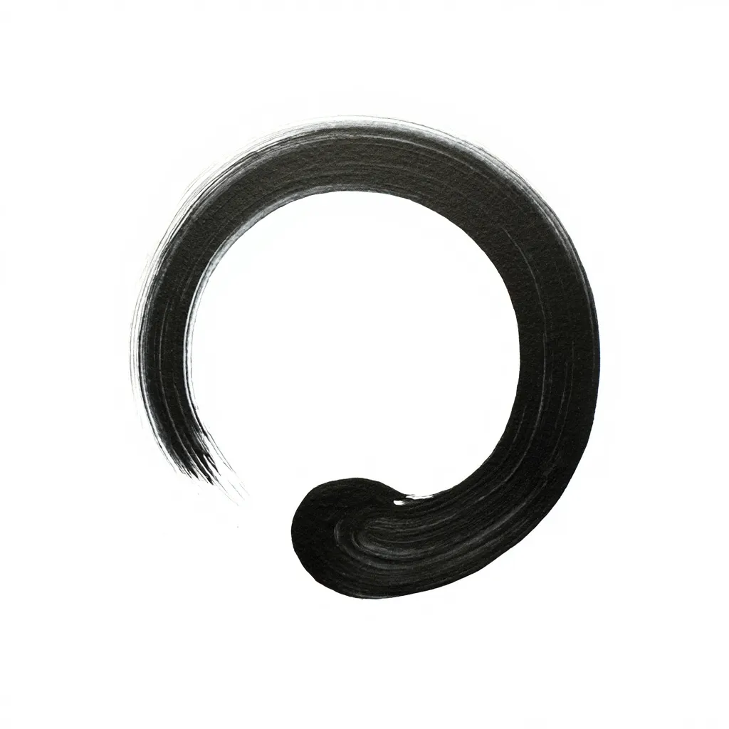 Zen-ympyrä rauhoittumisen symbolina sivustolla